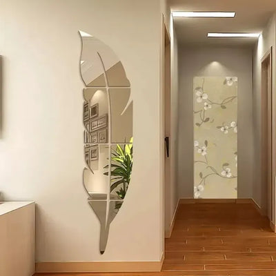 EVENTO Acrylic Mirror Wall Leaf | 3D Wall Decoration Items for Home Decor and Bedrooms