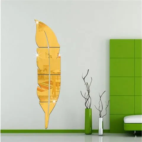 EVENTO Acrylic Mirror Wall Leaf | 3D Wall Decoration Items for Home Decor and Bedrooms